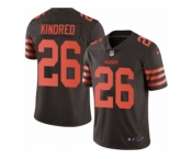Men Nike Cleveland Browns #26 Derrick Kindred Limited Brown Rush Vapor Untouchable NFL Jersey