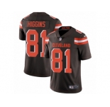 Men Nike Cleveland Browns #81 Rashard Higgins Brown Team Color Vapor Untouchable Limited Player NFL Jersey