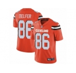 Men Nike Cleveland Browns #86 Randall Telfer Orange Alternate Vapor Untouchable Limited Player NFL Jersey