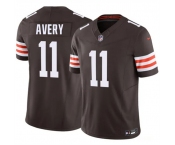 Men's Cleveland Browns #11 Tre Avery Brown 2026 F.U.S.E. Vapor Limited Football Stitched Jersey