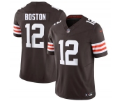 Men's Cleveland Browns #12 Denzel Boston Brown 2026 Draft F.U.S.E. Vapor Limited Football Stitched Jersey