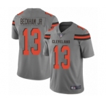 Men's Cleveland Browns #13 Odell Beckham Jr. Limited Gray Inverted Legend Football Jersey