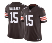 Men's Cleveland Browns #15 Tylan Wallace Brown 2026 F.U.S.E. Vapor Limited Football Stitched Jersey