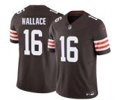 Men's Cleveland Browns #16 Tylan Wallace Brown 2026 F.U.S.E. Vapor Limited Football Stitched Jersey