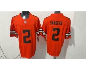 Men's Cleveland Browns #2 Shedeur Sanders Orange 2026 Vapor Limited Football Stitched Jersey
