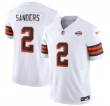Men's Cleveland Browns #2 Shedeur Sanders White 2026 1946 Collection F.U.S.E. Vapor Limited Football Stitched Jersey
