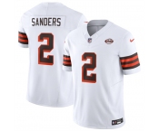 Men's Cleveland Browns #2 Shedeur Sanders White 2026 1946 Collection F.U.S.E. Vapor Limited Football Stitched Jersey