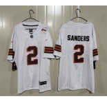 Men's Cleveland Browns #2 Shedeur Sanders White 2026 1946 Collection Vapor Limited Football Stitched Jersey