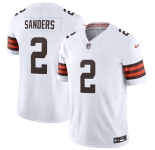 Men's Cleveland Browns #2 Shedeur Sanders White 2026 F.U.S.E. Vapor Limited Football Stitched Jersey
