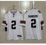 Men's Cleveland Browns #2 Shedeur Sanders White 2026 Vapor Limited Football Stitched Jersey
