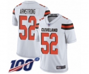 Men's Cleveland Browns #52 Ray-Ray Armstrong White Vapor Untouchable Limited Player 100th Season Football Jersey
