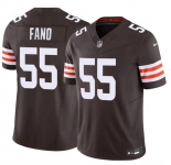Men's Cleveland Browns #55 Spencer Fano Brown 2026 Draft F.U.S.E. Vapor Limited Football Stitched Jersey