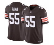 Men's Cleveland Browns #55 Spencer Fano Brown 2026 Draft F.U.S.E. Vapor Limited Football Stitched Jersey