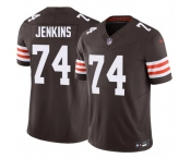 Men's Cleveland Browns #74 Elgton Jenkins Brown 2026 F.U.S.E. Vapor Limited Football Stitched Jersey