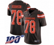 Men's Cleveland Browns #78 Greg Robinson Brown Team Color Vapor Untouchable Limited Player 100th Season Football Jersey