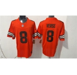 Men's Cleveland Browns #8 Jared Verse Orange 2026 Vapor Limited Football Stitched Jersey