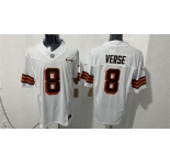 Men's Cleveland Browns #8 Jared Verse White 2026 1946 Collection Vapor Limited Football Stitched Jersey