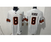 Men's Cleveland Browns #8 Jared Verse White 2026 1946 Collection Vapor Limited Football Stitched Jersey