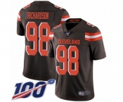 Men's Cleveland Browns #98 Sheldon Richardson Brown Team Color Vapor Untouchable Limited Player 100th Season Football Jersey