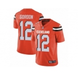 Men's Nike Cleveland Browns #12 Josh Gordon Vapor Untouchable Limited Orange Alternate NFL Jersey