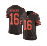 Men's Nike Cleveland Browns #16 Andrew Hawkins Limited Brown Rush NFL Jersey