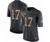 Men's Nike Cleveland Browns #17 Greg Joseph Limited Black 2016 Salute to Service NFL Jersey
