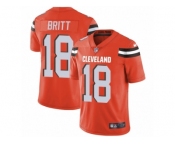 Men's Nike Cleveland Browns #18 Kenny Britt Vapor Untouchable Limited Orange Alternate NFL Jersey