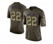 Men's Nike Cleveland Browns #22 Jabrill Peppers Limited Green Salute to Service NFL Jersey