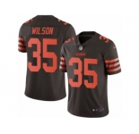 Men's Nike Cleveland Browns #35 Howard Wilson Limited Brown Rush NFL Jersey