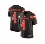 Men's Nike Cleveland Browns #4 Britton Colquitt Vapor Untouchable Limited Brown Team Color NFL Jersey