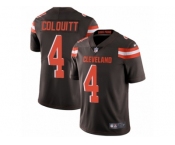 Men's Nike Cleveland Browns #4 Britton Colquitt Vapor Untouchable Limited Brown Team Color NFL Jersey