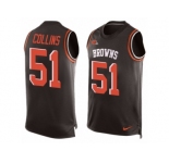 Men's Nike Cleveland Browns #51 Jamie Collins Limited Brown Player Name & Number Tank Top NFL Jersey