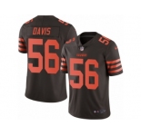 Men's Nike Cleveland Browns #56 DeMario Davis Limited Brown Rush NFL Jersey