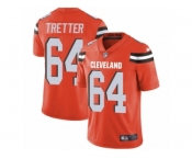 Men's Nike Cleveland Browns #64 JC Tretter Vapor Untouchable Limited Orange Alternate NFL Jersey