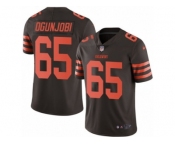 Men's Nike Cleveland Browns #65 Larry Ogunjobi Limited Brown Rush NFL Jersey