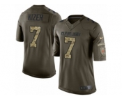 Men's Nike Cleveland Browns #7 DeShone Kizer Limited Green Salute to Service NFL Jersey