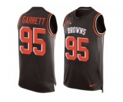 Men's Nike Cleveland Browns #95 Myles Garrett Limited Brown Player Name & Number Tank Top NFL Jersey