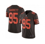 Men's Nike Cleveland Browns #95 Myles Garrett Limited Brown Rush NFL Jersey