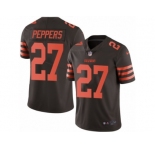 Nike Browns #27 Jabrill Peppers Brown Men's Stitched NFL Limited Rush Jersey