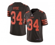 Nike Cleveland Browns #34 Carlos Hyde Brown Men Stitched NFL Limited Rush Jersey