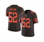 Nike Cleveland Browns #52 Preston Brown Brown Men Stitched NFL Limited Rush Jersey