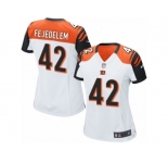 Women Nike Cincinnati Bengals #42 Clayton Fejedelem Game White NFL Jersey