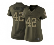 Women Nike Cincinnati Bengals #42 Clayton Fejedelem Limited Green Salute to Service NFL Jersey