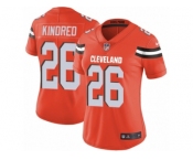 Women Nike Cleveland Browns #26 Derrick Kindred Orange Alternate Vapor Untouchable Limited Player NFL Jersey
