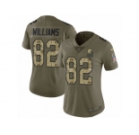 Women Nike Cleveland Browns #82 Kasen Williams Limited Olive Camo 2017 Salute to Service NFL Jersey