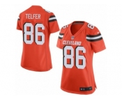 Women Nike Cleveland Browns #86 Randall Telfer Game Orange Alternate NFL Jersey