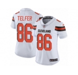 Women Nike Cleveland Browns #86 Randall Telfer White Vapor Untouchable Limited Player NFL Jersey