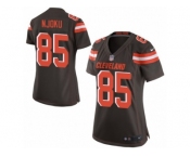 Women's Browns #85 David Njoku Brown Team Color Stitched NFL New Elite Jersey