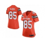 Women's Browns #85 David Njoku Orange Alternate Stitched NFL New Elite Jersey