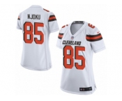 Women's Browns #85 David Njoku White Stitched NFL New Elite Jersey
